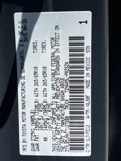 2026 Toyota Tacoma 4WD 4WD DBL TRD SPRT 5'