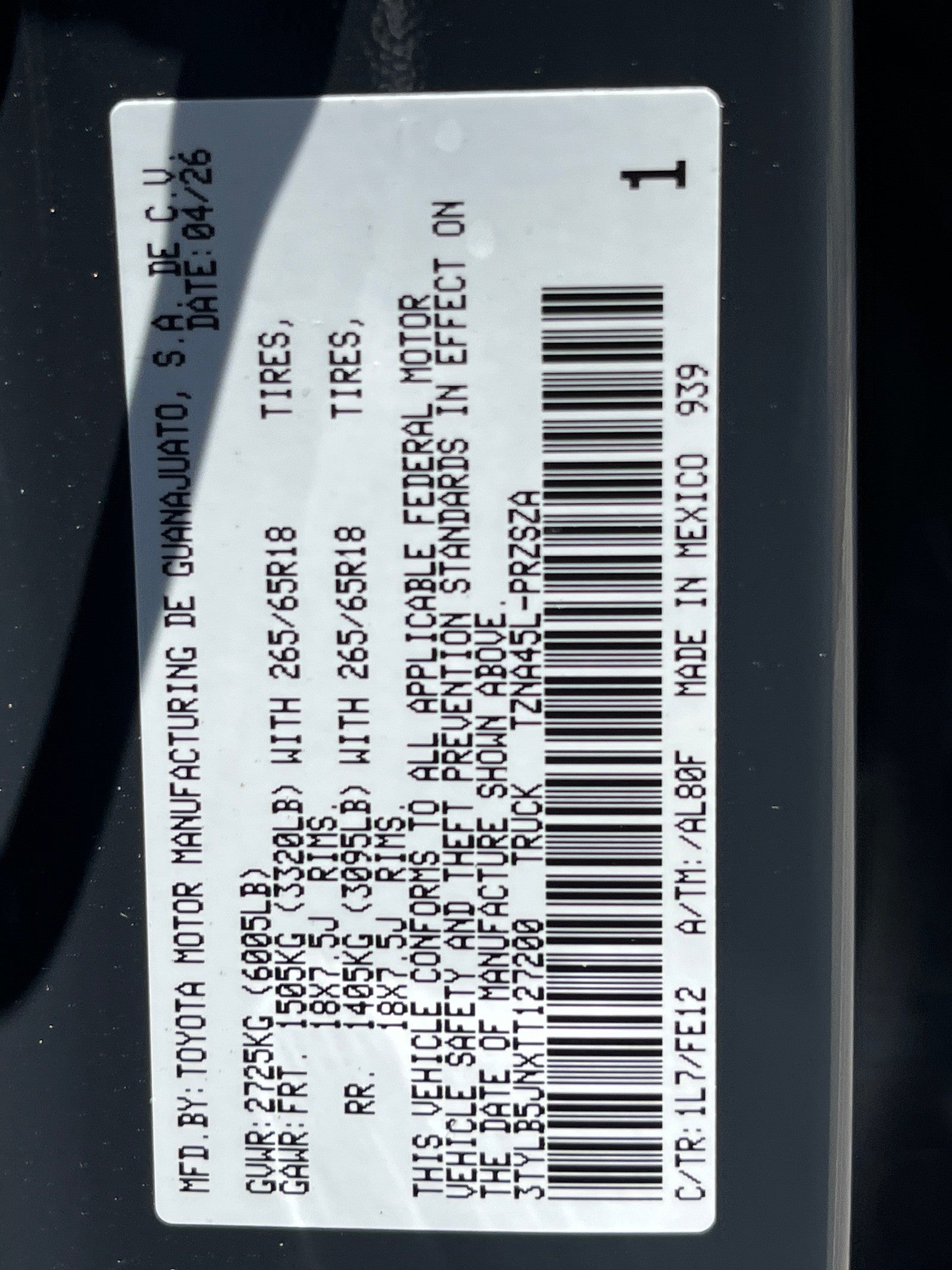 2026 Toyota Tacoma 4WD 4WD DBL TRD SPRT 5'