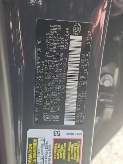 2026 Toyota Camry XSE