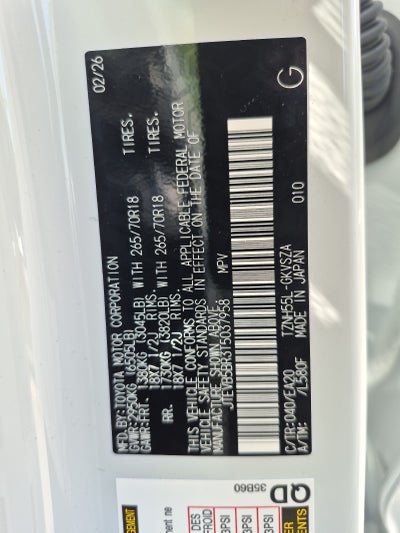 2026 Toyota 4Runner 4DR 4WD TRD OR PREM