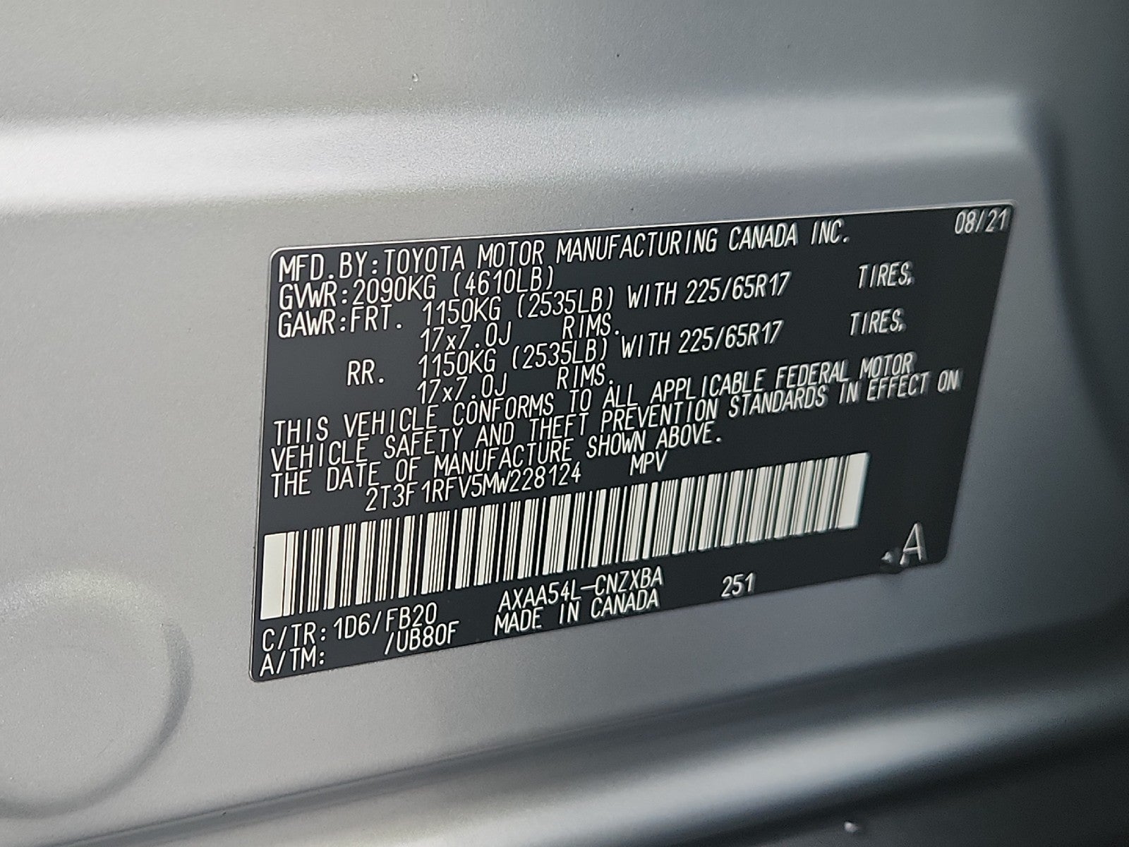 2021 Toyota RAV4 LE