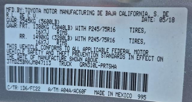 2018 Toyota Tacoma SR5