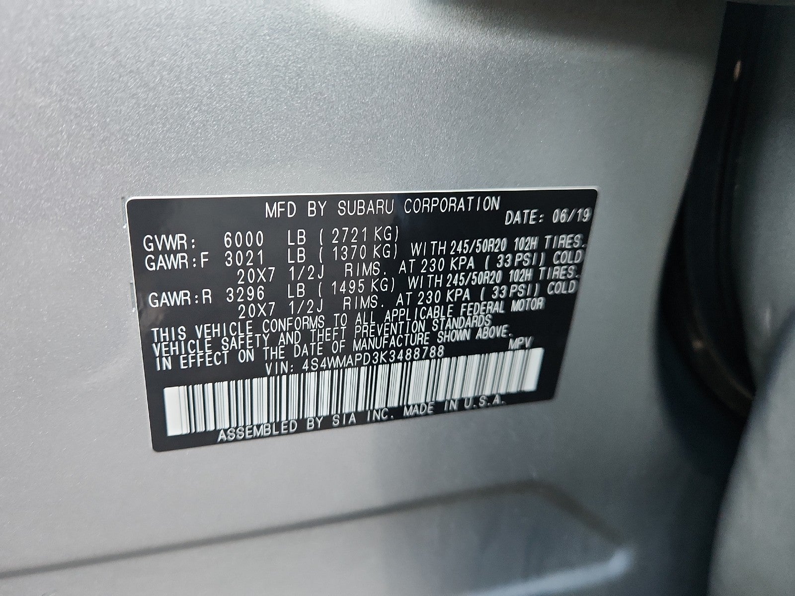 2019 Subaru Ascent Limited