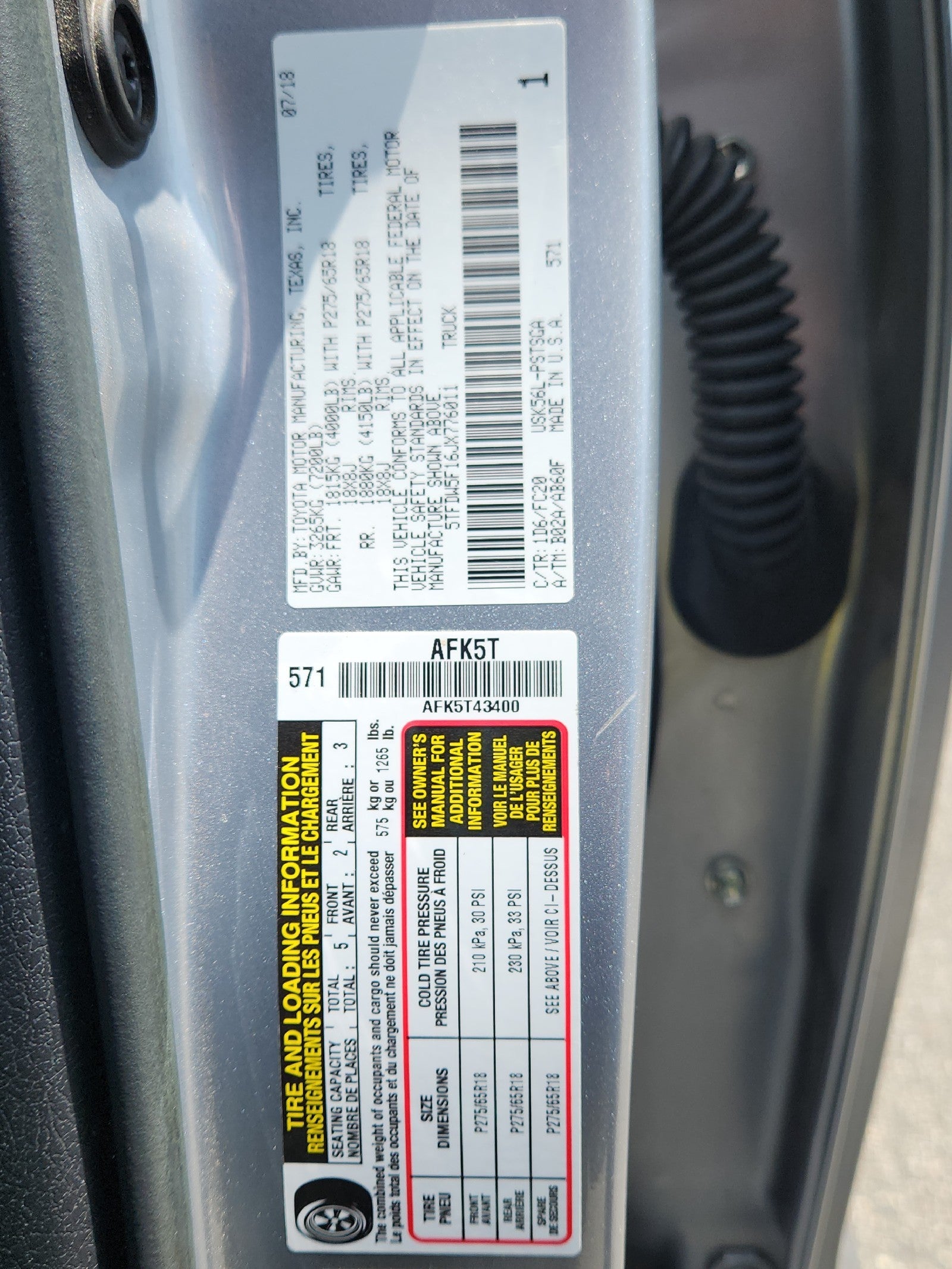 2018 Toyota Tundra 4WD SR5