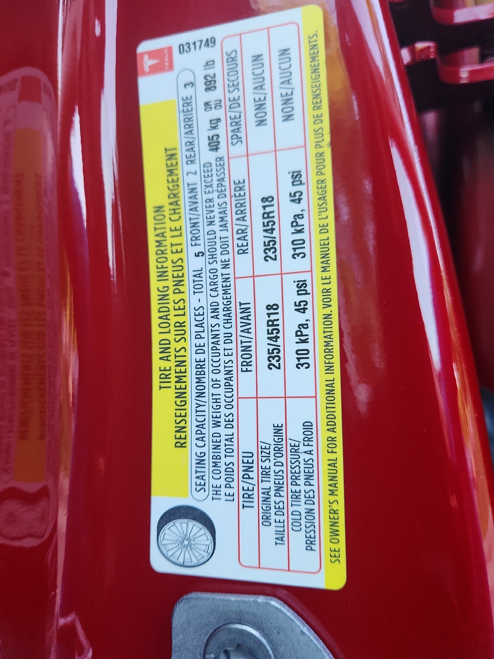 2018 Tesla Model 3 Long Range Battery