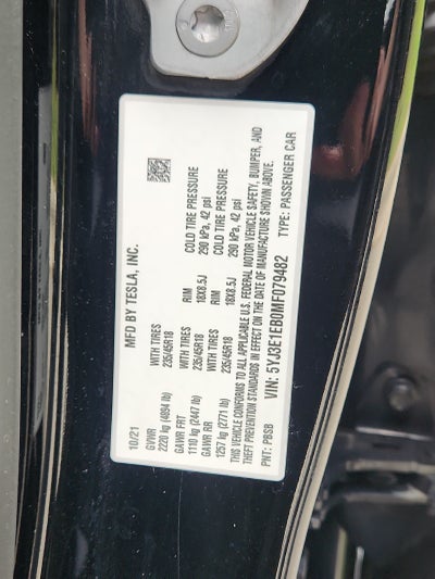 2021 Tesla Model 3 Long Range