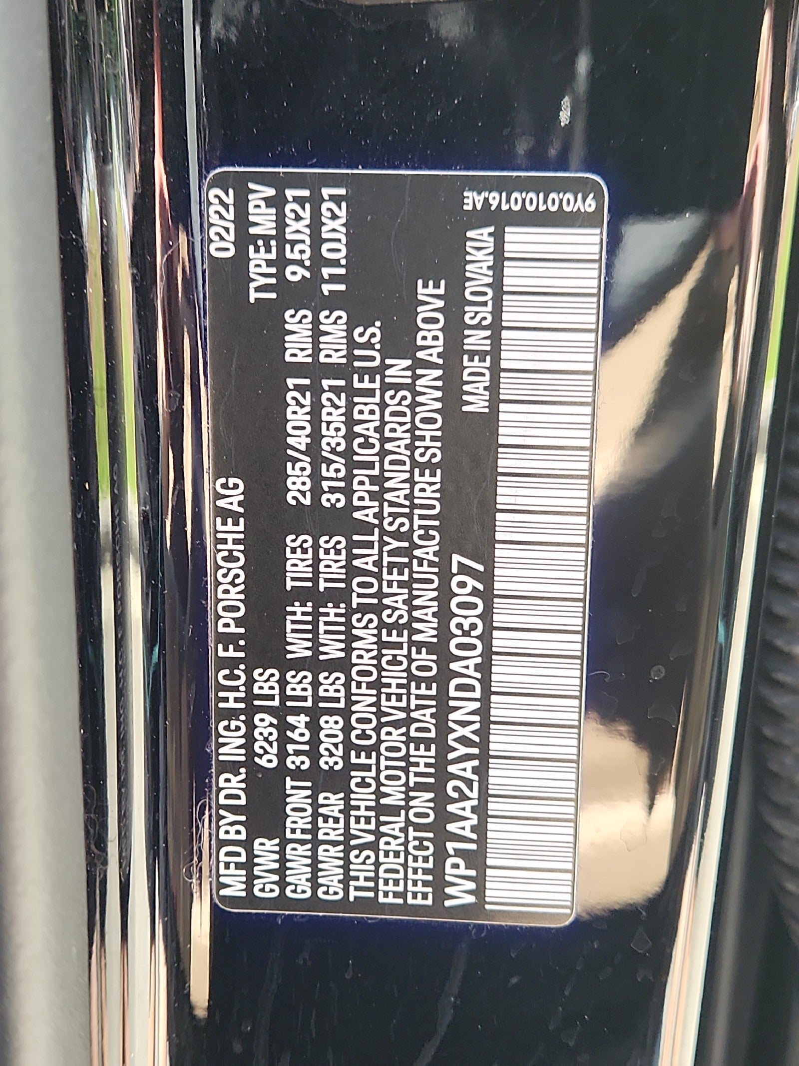 2022 Porsche Cayenne Platinum Edition