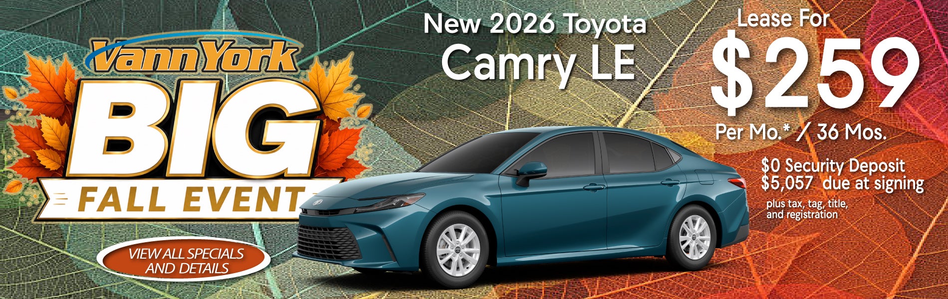 New 2026 Toyota Camry LE Special
