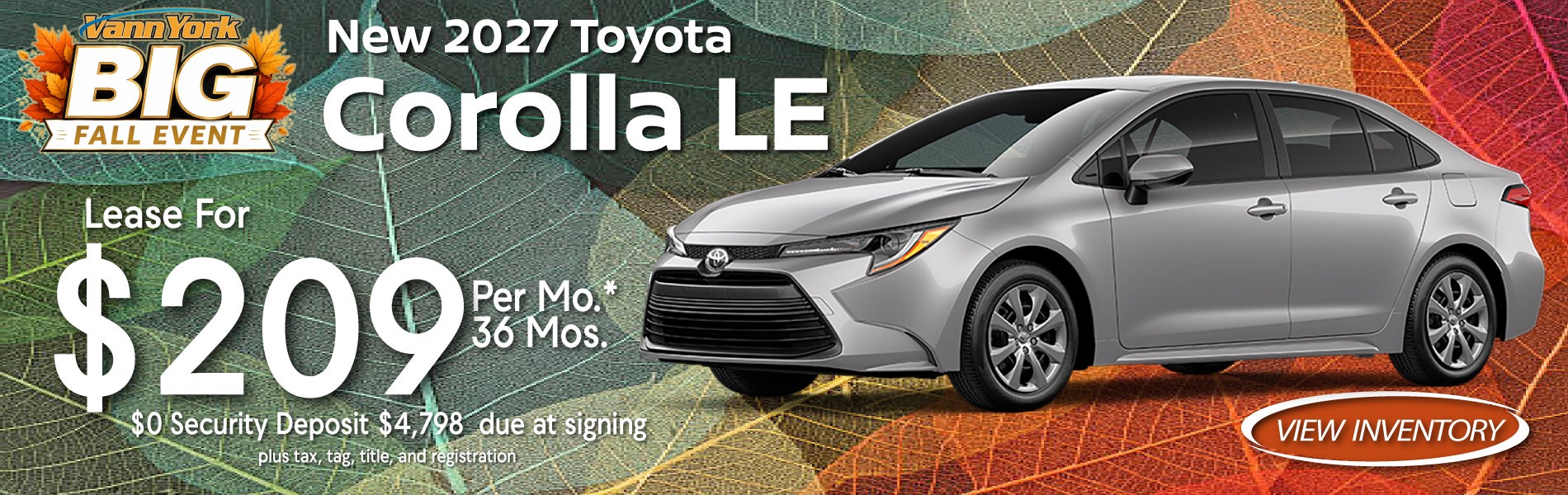 New 2027 Toyota Corolla LE