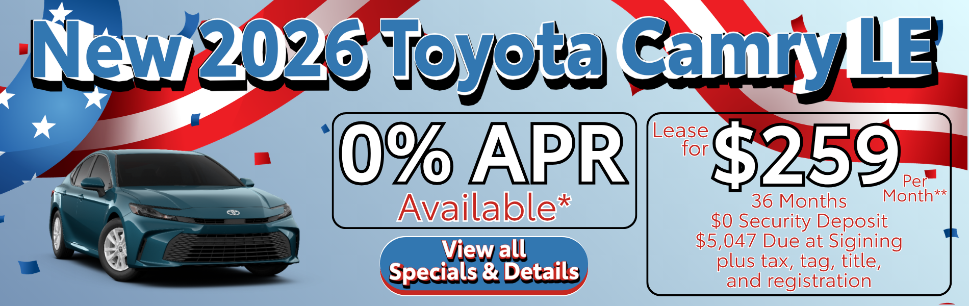 New 2026 Toyota Camry Offer