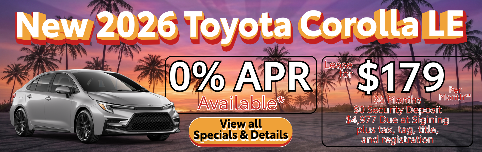 New 2026 Toyota Corolla Offer