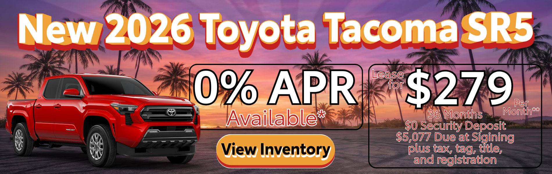 New 2026 Toyota Tacoma Offer