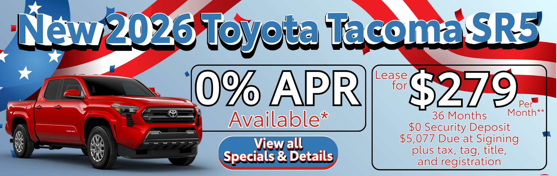 New 2026 Toyota Tacoma Offer