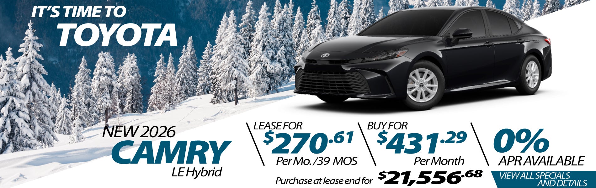 New 2026 Toyota Camry Offer