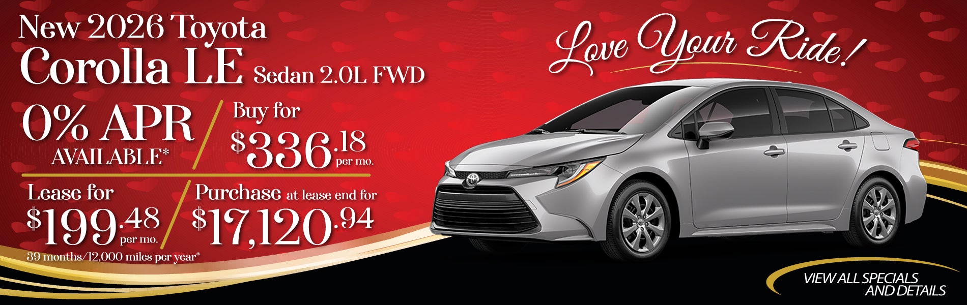 New 2026 Toyota Corolla Offer