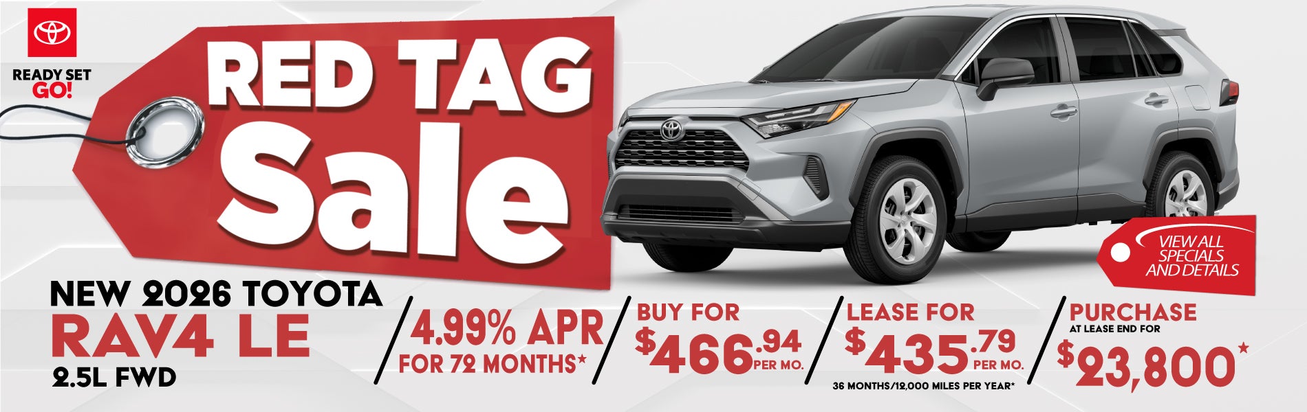 New 2026 RAV4 LE 2.5L FWD Special