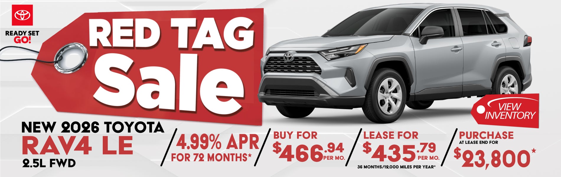 New 2026 RAV4 LE 2.5L FWD