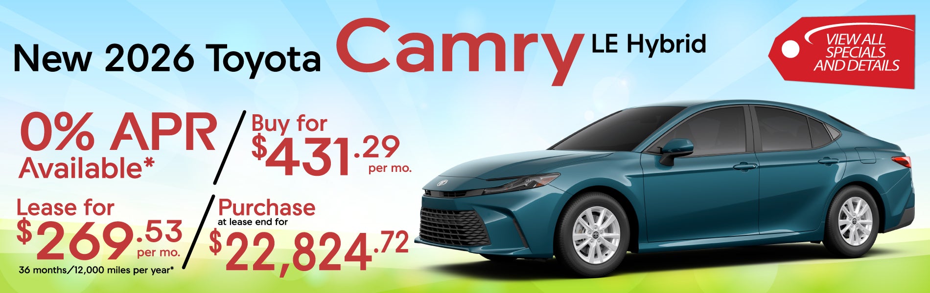New 2026 Toyota Camry Offer