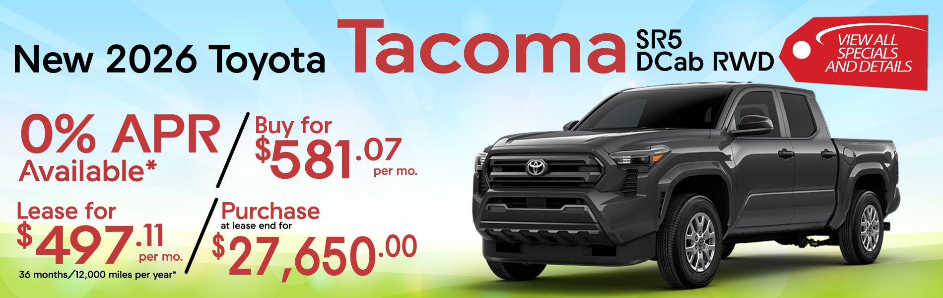 New 2026 Toyota Tacoma Offer